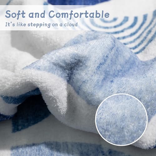 MUJOO Blue Small Rug Washable,2x3 Area Rugs for Entryway Bathroom Entry Entrance Bedroom Kitchen,Front Door Mat Boho Throw Carpet Non Slip Indoor Soft Modern Abstract Navy Blue - color: Blue and Grey, size: 2' x 3' (Rectangular)