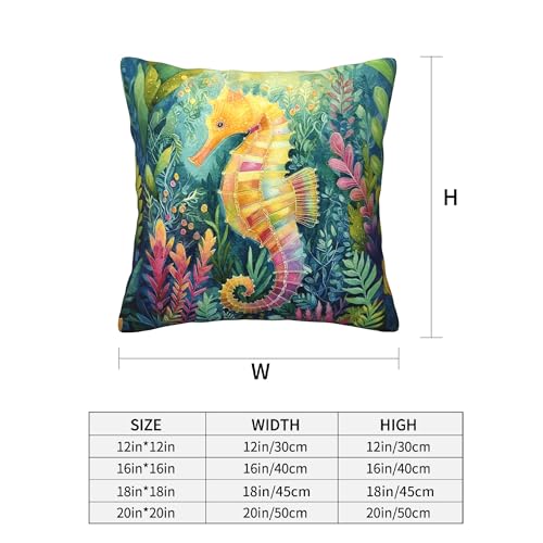 Coastal Beach Throw Pillow Covers 18 X 18 Inch Set of 4 Decorative Cushion Cover Home Decor for Sofa Chair Couch Bedroom Living Room - color: Coastal Beach