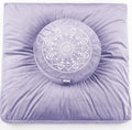 Hihealer Meditation Cushion, Traditional Tibetan Meditation Pillow Velvet Cover - Large Floor Cushion Seating for Adults - Yoga Buckwheat Bolster for Women、Moms - color: Romantic Purple(set)