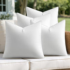 MIULEE Pack of 4 18x18 Outdoor Pillow Inserts, Waterproof Decorative Square Throw Pillow Inserts for Patio Sofa Garden Porch Couch - size: 18x18 Inch