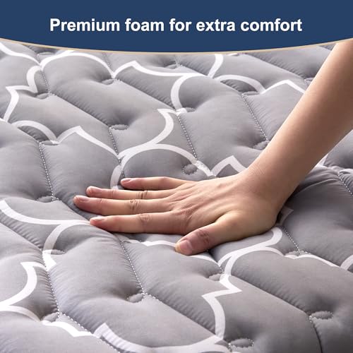 6th Generation Japanese Floor Futon Mattress - Extra-Thick 9-Layer Modern Futon with 100% High-Density Foam, Portable Floor Mattress Sleeping Pad for Adults, Guest Room, Dormitory, Queen Size(60"X80") - color: Grey, size: Queen(60"X80")
