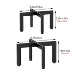 4-Pack Plant Stand Indoor Outdoor, Heavy Duty Metal Flower Pot Holder with Adjustable Feet, Modern Cross Shape Fit 5-13 Inch Pots, Includes 2 Large & 2 Medium, Easy Assembly, Black - size: 4 Pack - Large & Medium