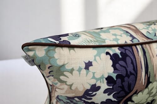 VAGMINE Vintage Botanical 20x20 Inch Throw Pillow Cover - Plum Sage Tree Foliage Print on Textured Polyester - Cushion Case for Couch Sofa - Forest Tapestry - color: Forest Tapestry-plum Sage, size: 20" x 20" (Pack of 1)