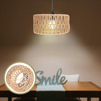 Ciieeo Straw Rope Woven Lampshade Rustic Pendant Ceiling Light Cover Small 8.66X8.66X3.93In Lightweight Replacement for Cozy Indoor Lighting