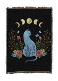 Pure Country Weavers Cat On The Hill by Episodic Drawing - Gift Tapestry Throw Blanket Woven from Cotton - Made in The USA (50X60) - color: Cat on the Hill, size: 50x60