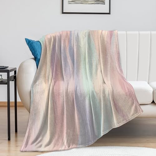 Fashion Gradient Blanket, Modern Abstract Art Colorful Pink Painting Strokes Pattern Soft Warm Cozy Plush Flannel Covers for Livingroom Bedroom Couch Chair Camping Travel Home Decor Tapestry 30x40in - color: Abstract-14, size: 30W" x 40L"