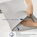 PHF 100% Cotton Waffle Pillow Shams Standard Size, 2 Pack 20" x 26" Soft Skin-Friendly Pillowcases, No Filling, Aesthetic Woven and Breathable Waffle Weave Pillow Case Covers for Bed, Light Grey - color: Light Grey, size: 26" x 20" (Pack of 2)
