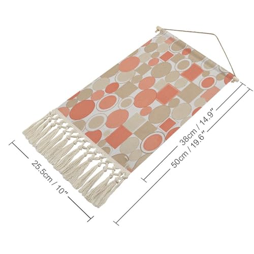 FekiLoot Beige Coral Multicolor Wall Painting Fashion Wall Art Popular Wall Hanging Exquisite Wall Decor Natural Tapestry Home Decoration Fringe Wall Decor For Living Room Bedroom Macrame Wall Art