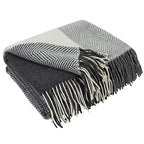 LYHome Merino Wool Blanket - Warm Throw for Cold Weather, Warmest Travel Outdoor Camping Blankets, Picnic Army and Military Throws, Comforter Soft & Cozy (55" x 79" Dark Grey - Grey - White Squares) - color: Dark Grey - Grey - White Squares