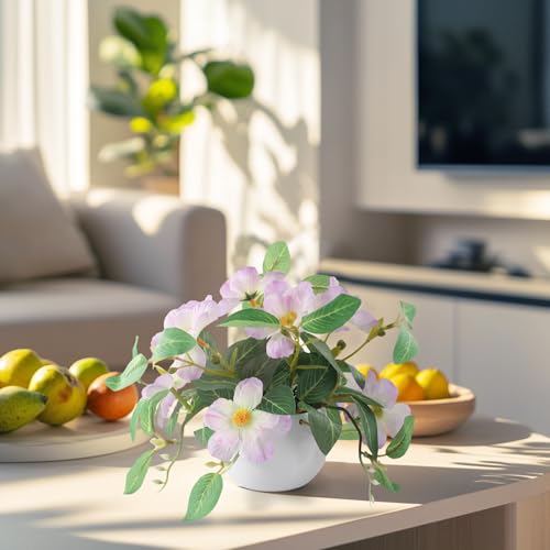 Artificial Fake Hanging Flowers Plants Basket Faux Daisy Bonsai Decor for Outside Porch Balcony Garden Home Decoration- Purple - color: Purple