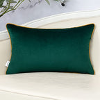 Yangest Green Throw Pillow Cover Velvet Cushion Cover Branches Rectangular Pillowcase for Sofa Couch Bedroom Living Room, 12x20 Inch - color: Green Twigs, size: 20" x 12" (Pack of 1)