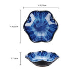 JAMEND CLXP 2PCS Lotus Leaf Shape Ring Holder Dish, Small Key Bowl, Ceramic Trinket Tray Jewelry Dish Organizing Necklace Earrings for Mom Friend Sister, All Jewelries Are NOT Included. Blue+Pink.… - color: Blue+Pink