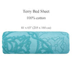 100% Cotton Throw Blanket for Couch Sofa or Bed All Season Terry Blankets & Throws, Lightweight & Breathable Cotton Blanket, Picnic Rug, Terry Bed Sheet (Turquoise) - color: Turquoise