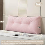 Headboard Pillow Wedge Pillow Headboard Dorm Headboard Twin XL Long Back Pillow for Bed Sitting up Sleeping Bolster Pillow for Mattress Gap Filler - color: Pink
