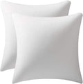 Throw Pillow Covers 20x20 Ivory White: Pack of 2 Cozy Soft Velvet Square Modern Luxury Decorative Throw Pillow Cases for Sofa Couch Living Room Bed Home Decor