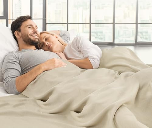 Utopia Bedding Knit Blanket King Size (90x102 Inches, Camel) Soft Lightweight Jersey Breathable Sweatshirt Blanket for Bed,Couch & Sofa - color: Camel, size: King