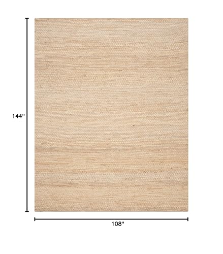 SAFAVIEH Natural Fiber Collection Area Rug - 9' x 12', Natural, Handmade Jute, Ideal for High Traffic Areas in Living Room, Bedroom (NF459A) - size: 9' x 12' (Rectangular)