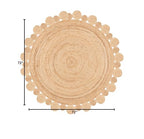 SAFAVIEH Natural Fiber Round Collection 6' Round Natural NFB307A Handmade Boho Country Charm Jute Area Rug - size: 6' (Round)