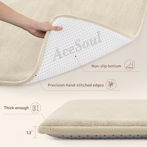 Baby Play Mat for Floor,Ultra Thick Elastic Foam 47"x47" Playmat Tummy Time Muscle Crawling Exercise Activity Cushion Gym Mat Nursery Playroom Area Kids Rug for Babies, Toddlers,Infants,Beige - color: Beige, size: 47"x47"