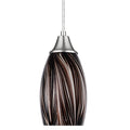 karyfine Mini Pendant Lights Kitchen Island,Blown Art Glass Pendant Light Fixtures with Brush Nickel Finish Coffee Brown Hanging Lamp Shade for Kitchen Over Sink,Hallway,Bathroom Dining Room - color: Coffee Brown-1Pack