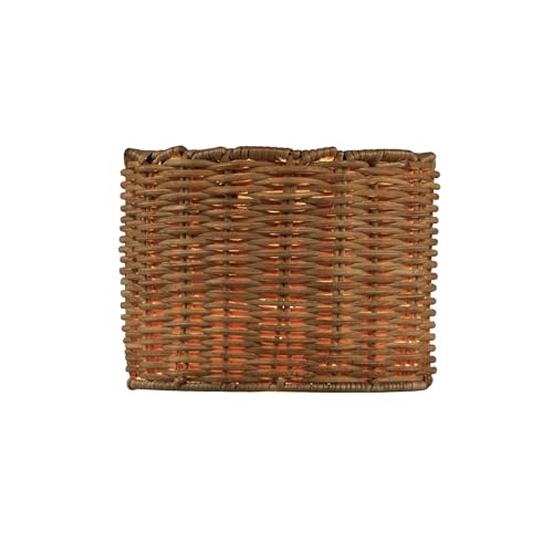Aspen Creative 50503 Drum Clip-On Chandelier Lamp Shade, Natural Rattan, 5" Top x 5" Bottom x 4" Height - color: Natural - 5"
