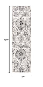 SAFAVIEH Madison Collection Runner Rug - 2'3" x 10', Cream & Silver, Boho Chic Glam Paisley Design, Non-Shedding & Easy Care, Ideal for High Traffic Areas in Living Room, Bedroom (MAD600D) - color: Cream/Silver, size: 2'3" x 10' (Runner)