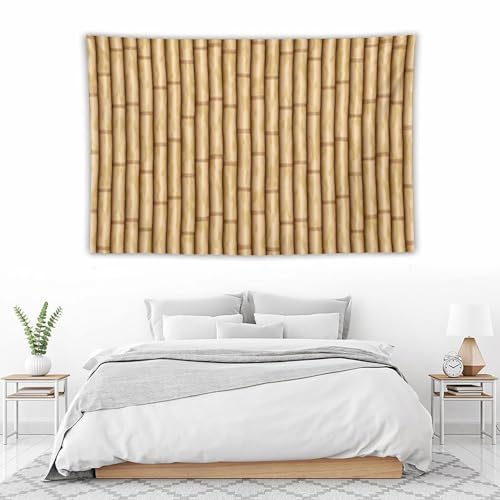 HZOHNAGO Bamboo Tapestry Retro Brown Bamboo Pattern Printed Wall Tapestry Painting Wall Hanging for Bedroom Living Room Dorm 90" W x 60" H - color: Bamboo-2, size: 90"L x 60"W