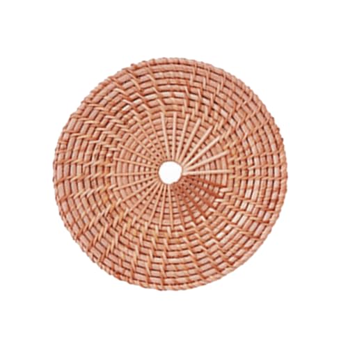 LEIQI Handwoven Rattan Round Flat Wall Basket Nordic Styles Artisanal Weave Hanging Wall Decors for Living Room - size: B