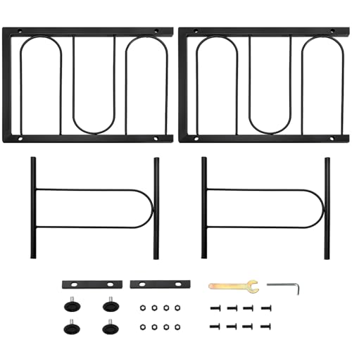 2 Pack Metal Plant Stand Indoor Outdoor, 1 Tier Heavy Duty Flower Pot Stands, Space-Saving Ladder Planter Holder, Decorative Flower Display Rack for Patio Living Room Garden Corner Balcony