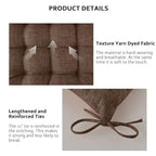 ELFJOY 4 Pack Chair Cushions for Dining Chairs Chair Pads Cushion for Kitchen Office Tufted Textured Square Seat Cushion with Ties (16" Dark Coffee) - color: Dark Coffee