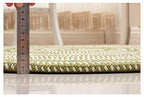 Hand Woven Round Area Rugs Living Room Bedroom Study Computer Chair Cushion Base Mat Round Carpet Lifts Basket Swivel Chair Pad Coffee Table Rug(2' Round, Green) - color: Green, size: 2' Round