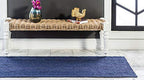 Unique Loom Braided Jute Collection Area Rug - Dhaka (2' 7" x 6' 1" Runner, Navy Blue) - color: Navy Blue, size: 2'7" x 6'1" (Runner)