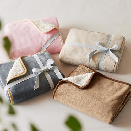 Bedsure Waterproof Dog Blankets for Medium Dogs - Medium Cat Blanket Washable for Couch Protection, Sherpa Fleece Puppy Blanket, Soft Plush Reversible Throw Furniture Protector, 30x40, Camel - color: Camel, size: M(30x40")