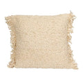 Creative Co-Op, Cream Indoor/Outdoor Woven Fabric Tufted Pillow with Fringe, Color, 20” L x 20” H