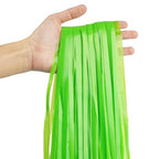 Lime Green Streamers Party Backdrop - GREATRIL Tinsel Curtain for St Patrick's Day/Frog/Wizard - 3.2ft X 8.2ft - 2 Packs - color: Lime Green