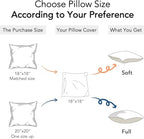 FAVRIQ 30 x 30 Pillow Inserts - Firm and Fluffy Decorative Square Sofa Throw Pillow with 100% Cotton Cover - Down Alternative Pack of 2 - size: 30x30 Inch