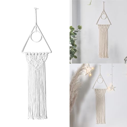 Thereisno Unique Handmade Cotton Woven Wall Hangings Wall Decorations for Bohemian Style Home Living Space Well Workmanship Tapestry