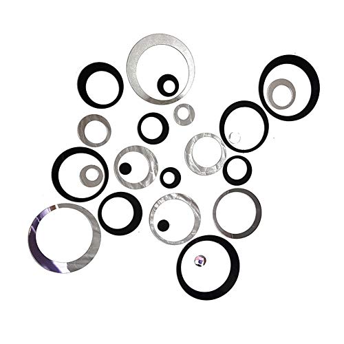 24 Pieces Removable Acrylic Mirrors Wall Decal Sticker for Living Room Bedroom Home Decor DIY Circle Wall Decoration Black and Silver - color: 24pcs Circle(black+ Silver)