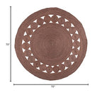 SAFAVIEH Area Rug 6' Round - Natural Fiber Collection - Brown, Handmade Jute, Boho Farmhouse Braided Design (NF364T) - color: Brown, size: 6' (Round)