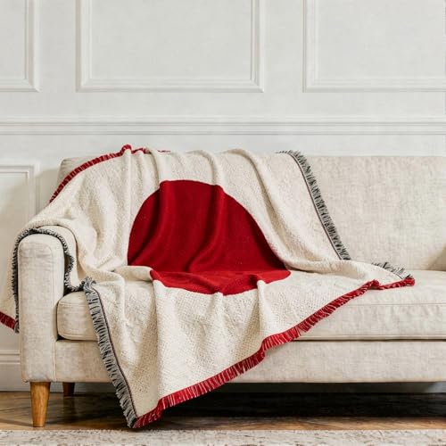 Pure Country Weavers Japan Flag Blanket - Gift Tapestry Throw Woven from Cotton - Made in The USA (69x48) - color: Japan Flag