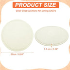 uxcell Round Stool Cushion, 10 x 10 Inch Round Seat Pads with Elastic Straps, Anti-Slip Soft Round Pad Chair Seat Cushions for Dining Chairs Kitchen Bar High Stool, White - color: White, size: 10 x 10 Inch