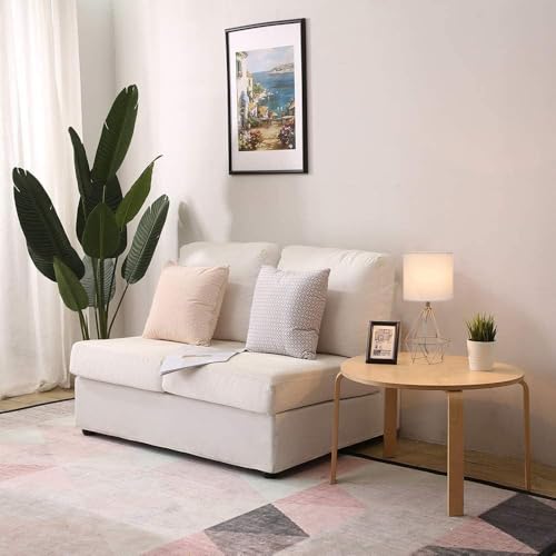 Gold Modern Hollow Out Base Bedroom Small Table Lamp,Bedside Nightstand Lamp with Geometric Metal Base White Fabric Shade,Cute Desk Lamp for Kids Living Room - color: Gold