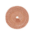 LEIQI Handwoven Rattan Round Flat Wall Basket Nordic Styles Artisanal Weave Hanging Wall Decors for Living Room - size: B