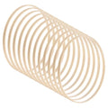 M METERXITY 12 Pack Wooden Bamboo Floral Hoop-9 Inch Craft Wooden Wreath Rings, Apply to DIY Wedding Wreath Decor/Macrame Dreamcatcher/Wall Hanging Crafts (Wooden) - size: 9 Inch