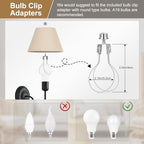 Seaside village Small Lamp Shades for Table Lamp, Natural Linen Lamp Shades Set of 2, 5.5" Top x 10" Bottom x 6.6" High, Brown Burlap Lampshade Replacement, Spider, Bulb Clip Adapters Included - color: Brown