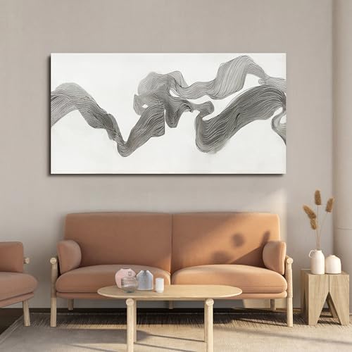 Abstract Wall Art Decor Wall Art Pictures for Living Room Abstract Canvas Art Wall Decor Gray White Wall Art Prints Artwork for Walls Modern Minimalist Wall Art Decorations Home Office Decor 20" X 40" - color: JYQ-01Q, size: 40"L x 20"W