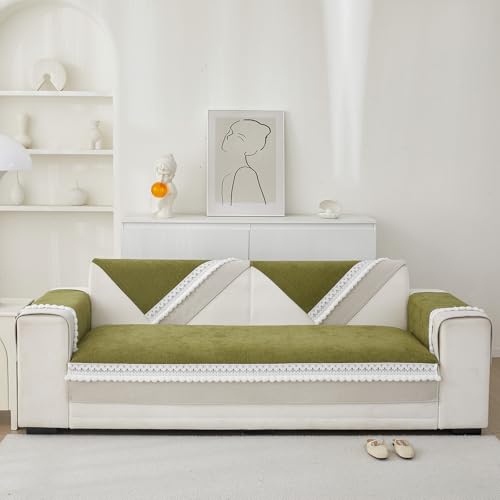 VClife Modern Couch Cover, Non Slip Dog Sofa Cover, Green, 35.4" x 35.4" | Pet-friendly Sofa Covers, Scratch-resistant, Waterproof, Non Slip That Stay Firmly In Place, Durable and Machine Washable - color: 01# Green, size: 35.4" x 35.4"