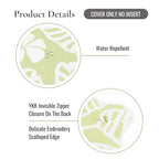 Hofdeco Premium Coastal Hampton Patio Indoor Outdoor Lumbar Pillow Cover Only, 12"x20" Water Repellent for Backyard, Couch, Poolside, Grass Green Print Palm Leaves and Hisbucs Flowers - color: Grass Green Palm Leaves and Hisbucs Flowers 12"x20"