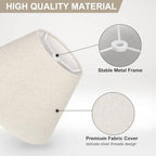 Small Lamp Shades Set of 2, Beige with Silver Thread Lamp Shade, 5.5" Top x 10" Bottom x 6.6" High, Glitter Linen Lamp Shades for Table Lamps Bedside Lamps, Spider, Bulb Clip Adapters Included - color: Beige with Silver Thread