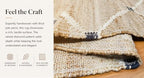 Jute Runner Rug 2.5'x8, Hand Woven Area Rug - Handcrafted Premium Geometric Design, Indoor Natural Fiber Hallway Jute Rug - Rustic Farmhouse Carpet for Kitchen, Entryway, Hallway, Bedroom - Natural - size: 2.5' x 8' (﻿Rectangular)